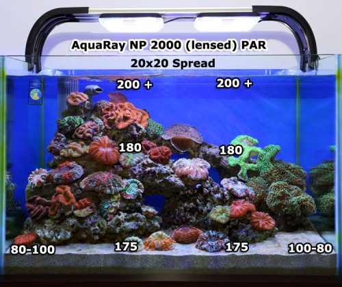 PAR vs PUR AquaRay PAR reading